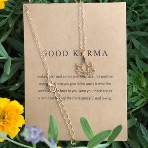 👑 🆒Zen Good Karma gold necklace